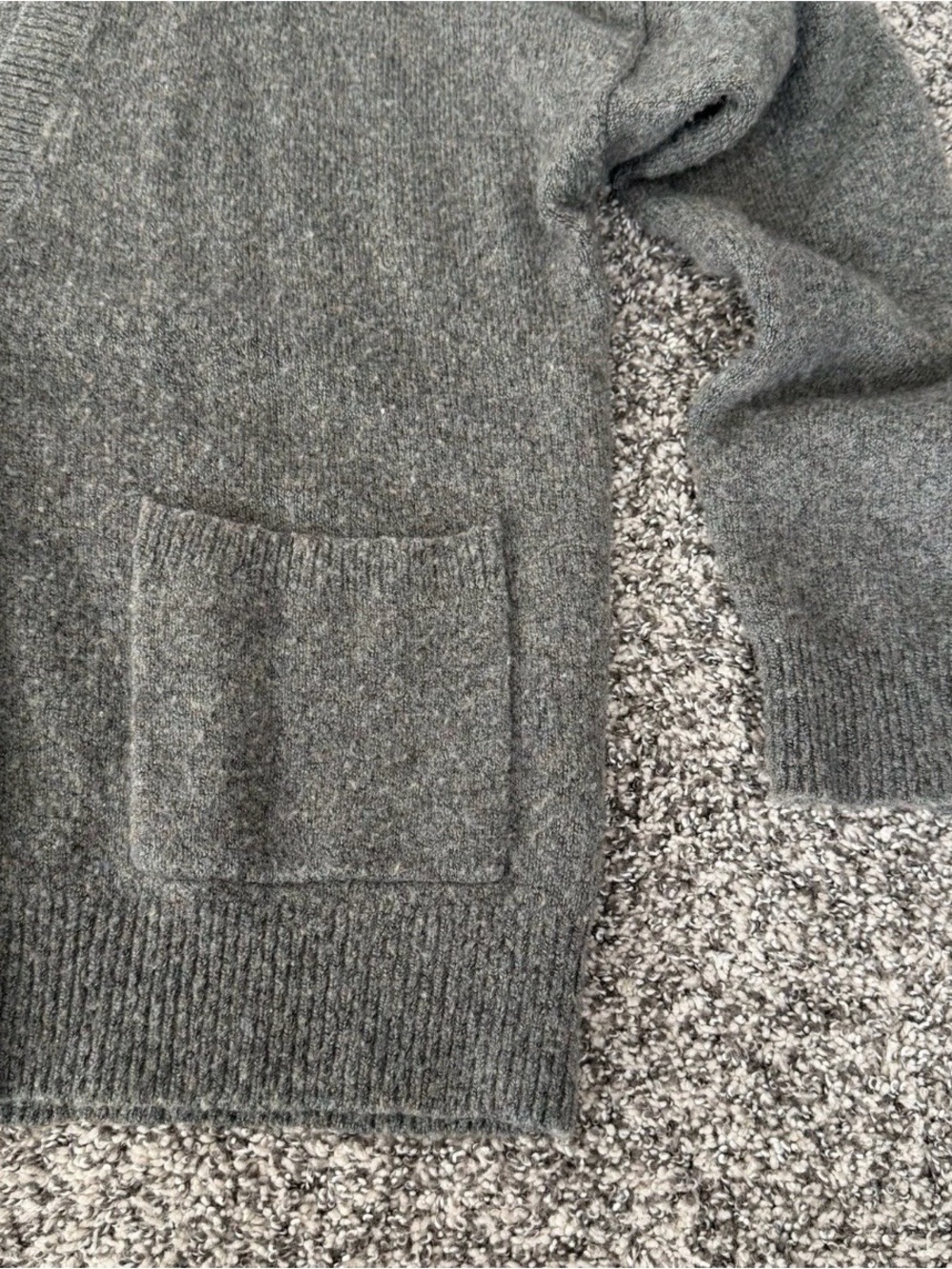 Madewell Gray Cardigan Sweater XS Wool Blend Button Front Womens V Neck - Picture 2 of 7